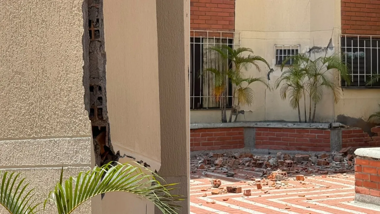 Consecuencias del temblor en apartamentos en Cali